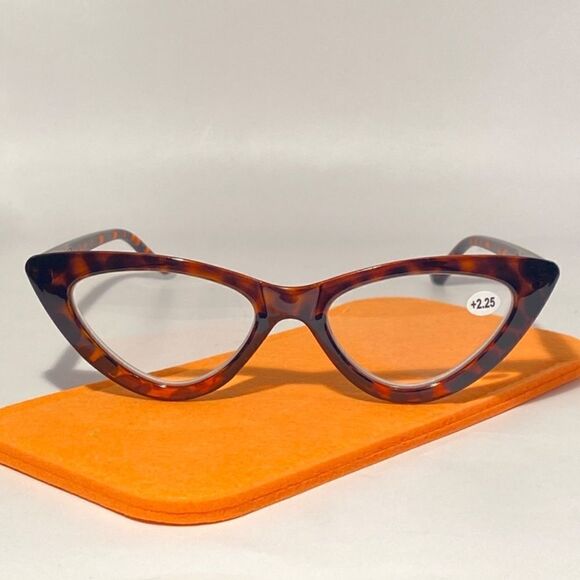 1343 Emma Cateye Reading Glasses 2.25 Tortoise Readers NWT main image 8